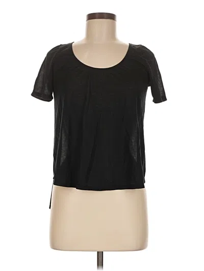 Pre-owned Theyskens' Theory Short Sleeve Top Black Scoop Neck Tops