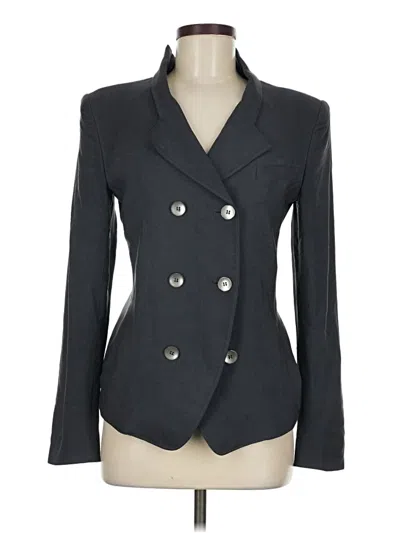 Pre-owned Theyskens' Theory Silk Blazer Jacket In Gray