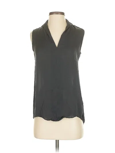 Pre-owned Theyskens' Theory Sleeveless Silk Top Gray Halter Neckline Tops