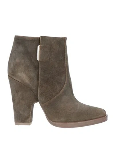Theyskens' Theory Woman Ankle Boots Dark Green Size 9 Leather