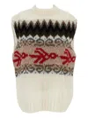 Thibault Van Der Straete Patterned-jacquard Vest In White