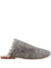 Thibault Van Der Straete Frayed-detailing Loafers In Gray