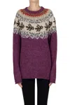 Thibault Van Der Straete Jacquard Knit Pullover In Purple