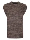 Thibault Van Der Straete Sleeveless Sweater In Brown