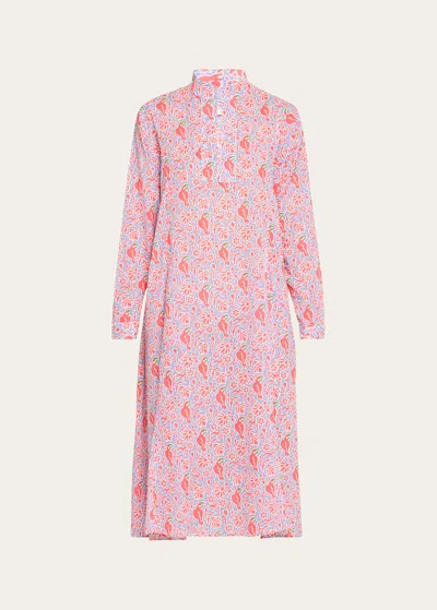 Thierry Colson Floral Parvati Kaftan Maxi Dress In Pink
