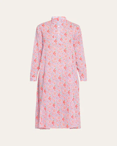 Thierry Colson Floral Parvati Kaftan Maxi Dress In Pink