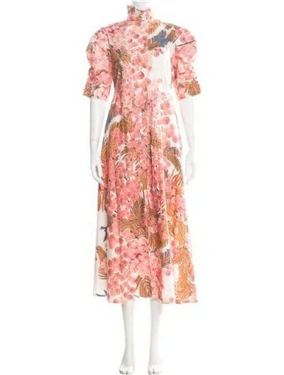 Pre-owned Thierry Colson Floral Print Long Dress In Multicolor