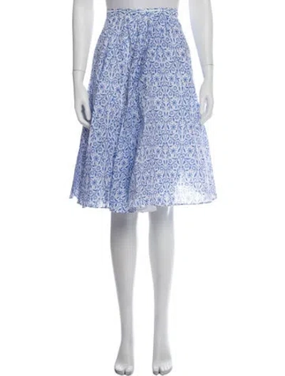 Pre-owned Thierry Colson Floral Print Midi Length Skirt In Multi