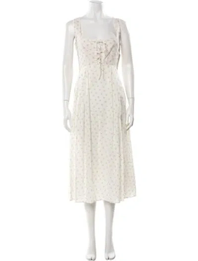 Pre-owned Thierry Colson Linen Long Dress W/ Tags In Neutral