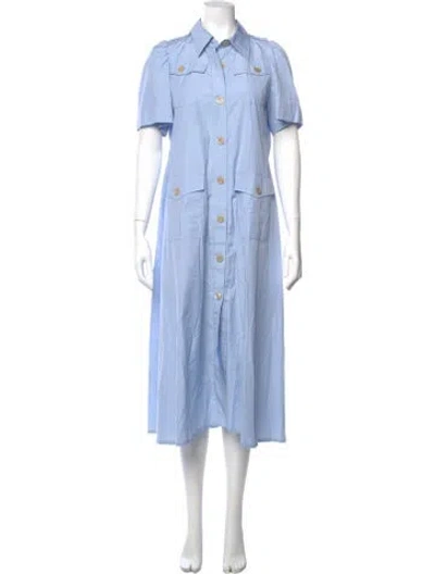 Pre-owned Thierry Colson Midi Length Dress In Blue