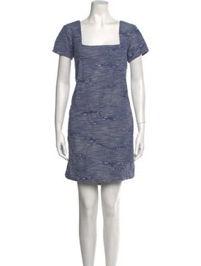 Pre-owned Thierry Colson Printed Midi Length Dress In Blue