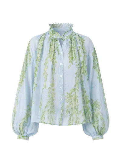 Thierry Colson Slava Floral-print Blouse In Blue