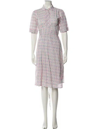 Pre-owned Thierry Colson Striped Knee-length Dress In Multi