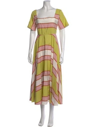 Pre-owned Thierry Colson Striped Long Dress In Multicolor