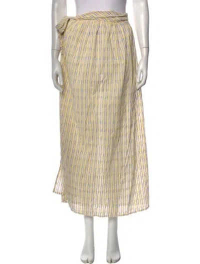 Pre-owned Thierry Colson Striped Long Skirt In Neutrals