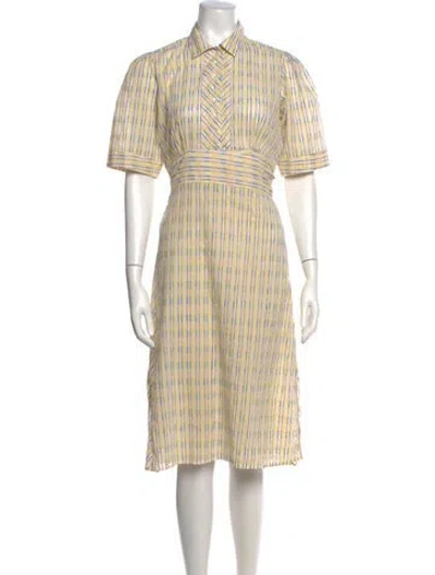 Pre-owned Thierry Colson Striped Midi Length Dress In Multicolor