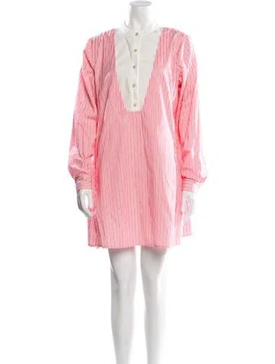 Pre-owned Thierry Colson Striped Mini Dress In Pink