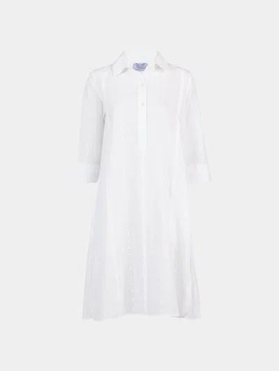 Thierry Colson The Angelica Cotton Short Dress Size: L  Abask Luxury Gift In White