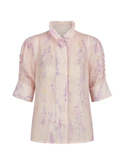 Thierry Colson Vita Floral-print Shirt In Pink