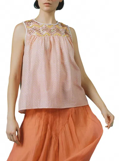 Thierry Colson Zuned Top In Pink
