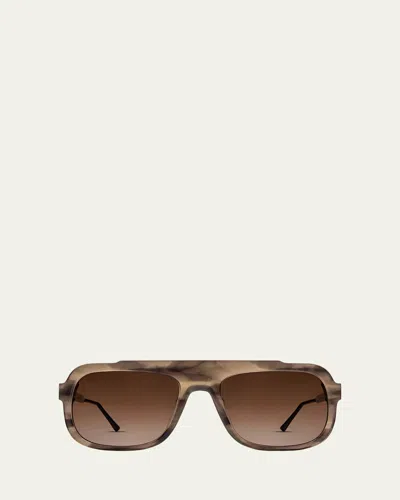 Thierry Lasry Bowery Two-tone Aviator Sunglasses In Brown