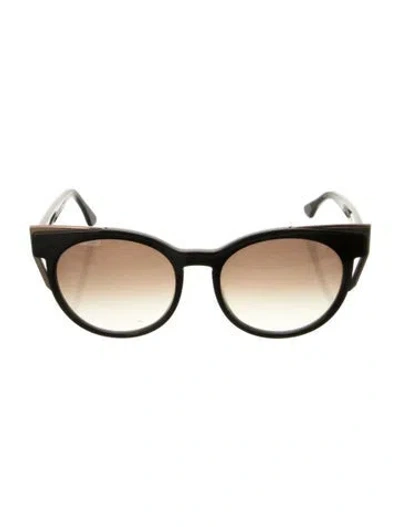 Pre-owned Thierry Lasry Cat-eye Gradient Sunglasses In Black