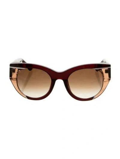 Pre-owned Thierry Lasry Cat-eye Gradient Sunglasses In Brown