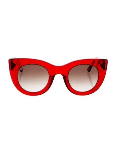 Pre-owned Thierry Lasry Cat-eye Gradient Sunglasses In Clear/red