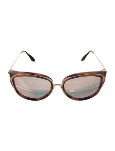 Pre-owned Thierry Lasry Cat-eye Mirrored Sunglasses In Neutral