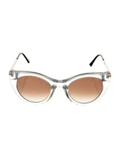 Pre-owned Thierry Lasry Cat-eye Mirrored Sunglasses In Transparent