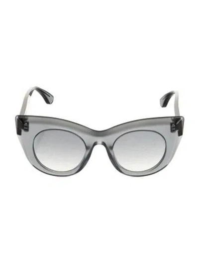 Pre-owned Thierry Lasry Cat-eye Tinted Sunglasses In Blue