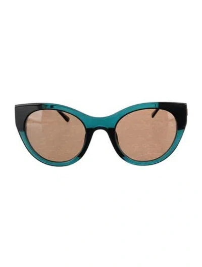 Pre-owned Thierry Lasry Cat-eye Tinted Sunglasses In Blue