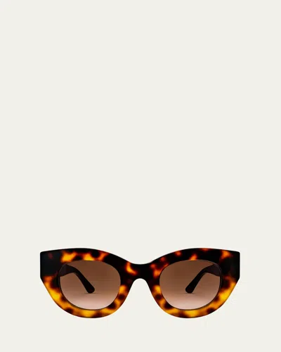 Thierry Lasry Cinematy 050 Cat Eye Sunglasses In Brown