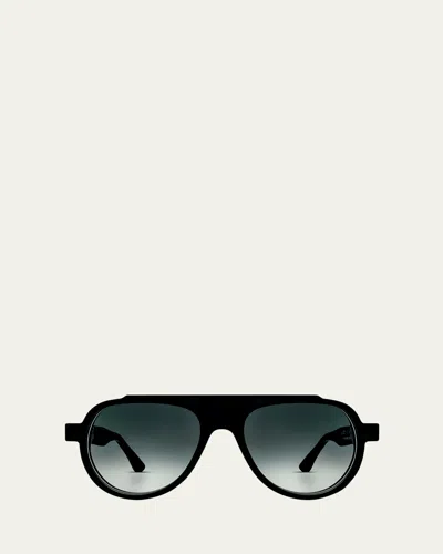 Thierry Lasry Clandesty Acetate Aviator Sunglasses In Black