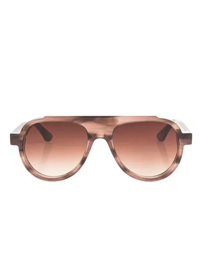 Thierry Lasry Clandesty Pilot-frame Sunglasses In Brown