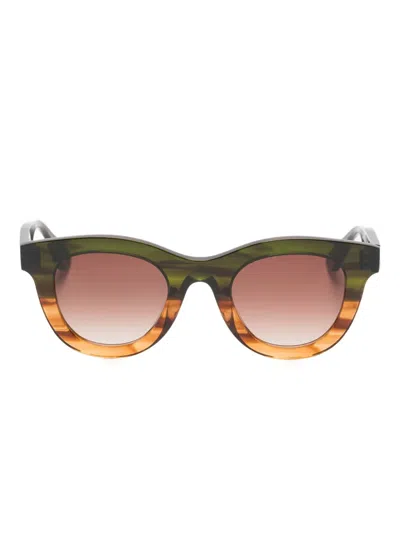 Thierry Lasry Consistency Round-frame Sunglasses In Green