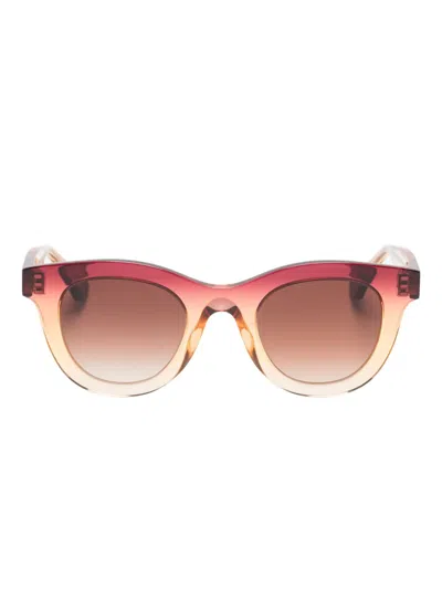 Thierry Lasry Consistency Round-frame Sunglasses In Orange