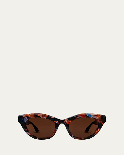 Thierry Lasry Delicacy Cat-eye Acetate Sunglasses In Blue