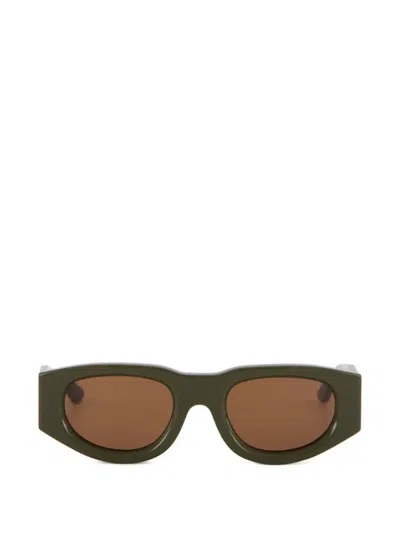 Thierry Lasry Dopamy Sonnenbrille Mit Rundem Gestell In Green