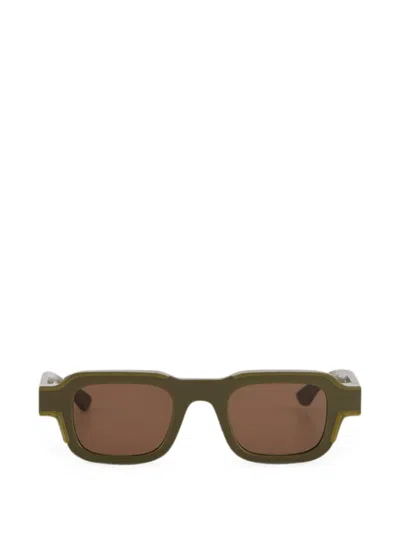 Thierry Lasry Dusty Rectangular-frame Sunglasses In Grün