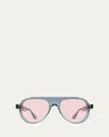 Thierry Lasry Dynasty Acetate Aviator Sunglasses In Blue