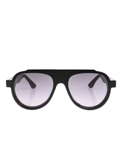 Thierry Lasry Dynasty Browline Sunglasses In Black