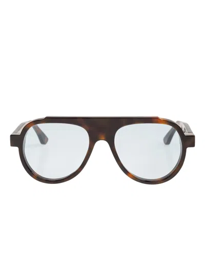 Thierry Lasry Dynasty Round-frame Sunglasses In Brown