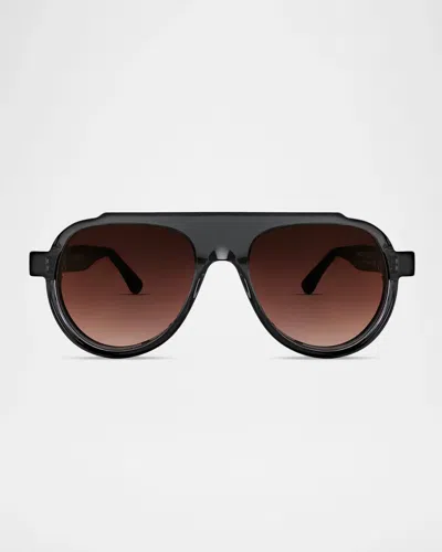Thierry Lasry Faena By  Clandesty 029 Aviator Sunglasses In Black