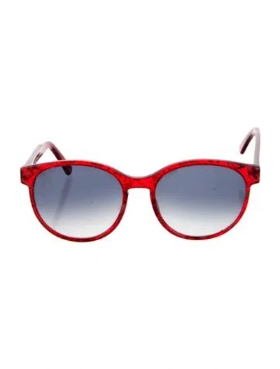 Pre-owned Thierry Lasry Fingery Round Sunglasses In Red
