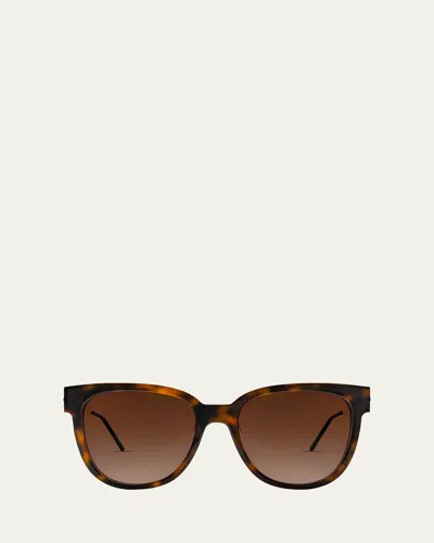 Thierry Lasry Flashy Acetate Square Sunglasses In Brn/brn