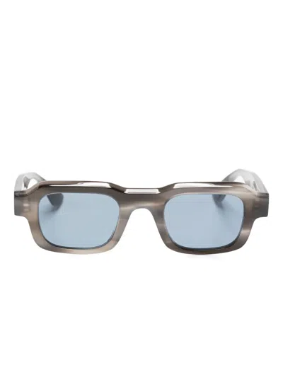 Thierry Lasry Flexxxy Rectangle-frame Sunglasses In Gray