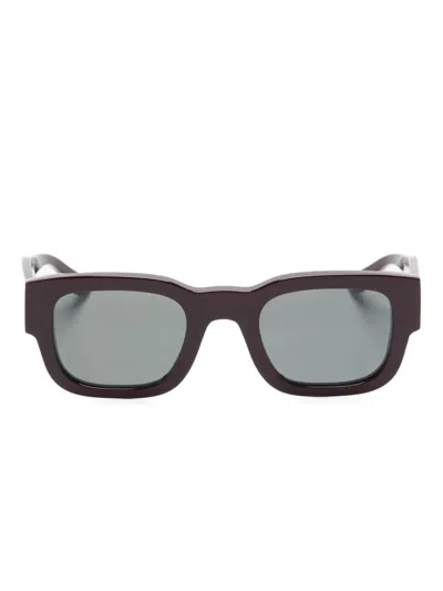 Thierry Lasry Foxxxy Rectangle-frame Sunglasses In Black