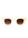 Thierry Lasry Hacktivity Square-frame Sunglasses In Neutral