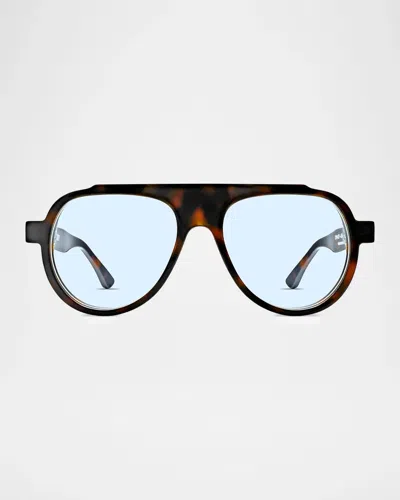 Thierry Lasry Men & Apos;s Dynasty 610 Acetate Aviator Sunglasses In Brown